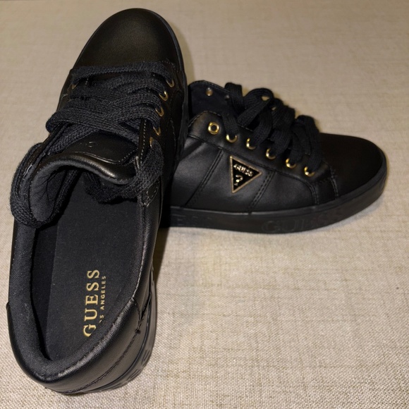 Guess | Women's Sneakers Black with Gold accents | Size 9M - Picture 1 of 8